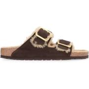 Schapenvacht Slides Birkenstock , Brown , Heren