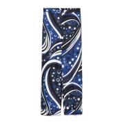 Blauwe Fontane Print Zijden Broek Emilio Pucci , Multicolor , Dames