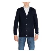 Zwarte V-hals Geknoopte Vest Mannen Jack & Jones , Black , Heren