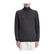 Klassieke Half Zip Merino Wol Trui Fred Perry , Gray , Heren