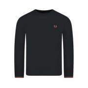 Crew Neck Sweatshirt Fred Perry , Black , Heren