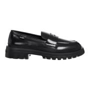 Casual Instap Schoenen Effen Kleur Love Moschino , Black , Dames