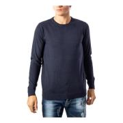 Blauwe Effen Gebreide Trui Lange Mouwen Katoen Jack & Jones , Blue , H...