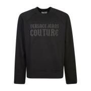 Zwarte Sweatshirt Aw24 Stijlvol Modern Luxe Versace Jeans Couture , Bl...