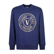 Blauwe Sweater ***cv Versace Jeans Couture , Blue , Heren