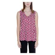 Rode Geometrische Tanktop - Mouwloos Street One , Red , Dames