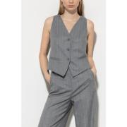 Grijze Gestreepte Klassieke Vest Luisa Cerano , Gray , Dames