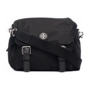 Kleine Nylon Messenger Tas Tory Burch , Black , Dames