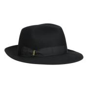 Tijdloze Medium Rand Hoed Borsalino , Black , Dames