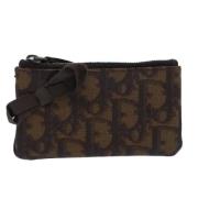 Pre-owned Canvas wallets Dior Vintage , Brown , Dames