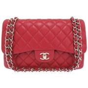 Pre-owned Leather chanel-bags Chanel Vintage , Red , Dames