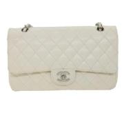 Pre-owned Leather chanel-bags Chanel Vintage , White , Dames