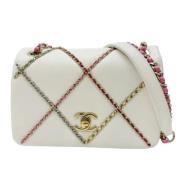 Pre-owned Leather chanel-bags Chanel Vintage , White , Dames