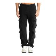 Cargo Broek met Trekkoord en Elastische Taille Barrow , Black , Heren