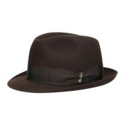 Alessandria Vilt Kleine Rand Hoed Borsalino , Brown , Heren