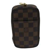 Pre-owned Canvas clutches Louis Vuitton Vintage , Brown , Dames