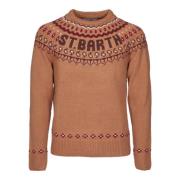 Stijlvolle Sweaters Collectie MC2 Saint Barth , Brown , Heren