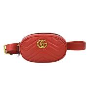 Pre-owned Leather gucci-bags Gucci Vintage , Red , Dames