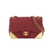 Pre-owned Leather chanel-bags Chanel Vintage , Red , Dames