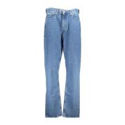 Blauwe High Rise Straight Jeans Vrouwen Calvin Klein , Blue , Dames