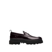 Elegante Comfortabele Bordeaux Leren Loafers Clarks , Brown , Heren