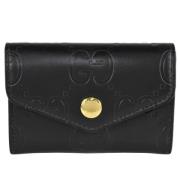 Pre-owned Leather wallets Gucci Vintage , Black , Dames