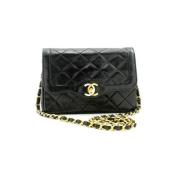 Pre-owned Leather chanel-bags Chanel Vintage , Black , Dames