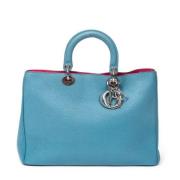 Pre-owned Leather totes Dior Vintage , Blue , Dames