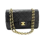 Pre-owned Leather chanel-bags Chanel Vintage , Black , Dames