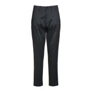 Zwarte Changeant Stretch Slim Broek Bitte Kai Rand , Black , Dames