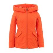 Stijlvolle oranje polyester jas voor vrouwen Peuterey , Orange , Dames