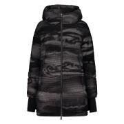 Donzen Jas met Capuchon en Ritszakken Herno , Black , Dames