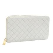 Pre-owned Leather wallets Bottega Veneta Vintage , White , Dames