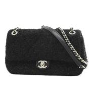 Pre-owned Wool chanel-bags Chanel Vintage , Black , Dames