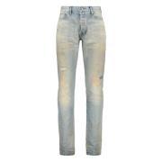 Versleten Straight Leg Jeans John Elliott , Blue , Heren