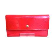 Pre-owned Leather wallets Louis Vuitton Vintage , Red , Dames