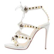 Pre-owned Leather sandals Christian Louboutin Pre-owned , White , Dame...