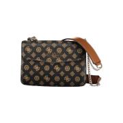 Bruine Polyethyleen Schoudertas Guess , Brown , Dames