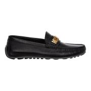 Casual Instap Schoenen Effen Kleur Moschino , Black , Heren