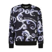 Zwarte Sweatshirt voor Mannen Aw24 Versace Jeans Couture , Black , Her...