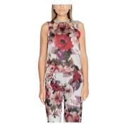 Bloemen Tanktop met knoopsluiting Rinascimento , Multicolor , Dames