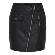 Zwarte Geritste Rok Herfst/Winter Collectie Only , Black , Dames