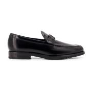 Zwarte Loafer Schoenen met Gestikte Profielen Tod's , Black , Heren