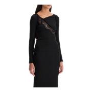 Top met kantdetail Christopher Esber , Black , Dames