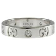 Pre-owned White Gold rings Gucci Vintage , Gray , Dames