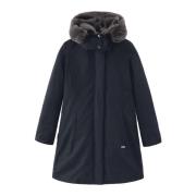 Bridge-jas met eendendonsvulling Woolrich , Blue , Dames