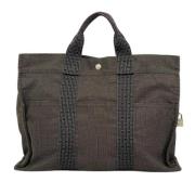 Pre-owned Canvas handbags Hermès Vintage , Gray , Dames