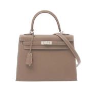 Pre-owned Leather handbags Hermès Vintage , Brown , Dames