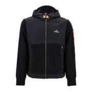 Trident Hooded Zip-Up Sweatshirt Parajumpers , Black , Heren