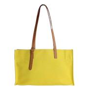 Pre-owned Canvas shoulder-bags Hermès Vintage , Yellow , Dames